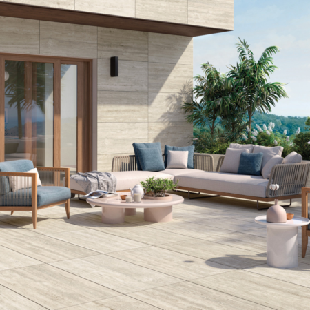 Nova Studio - Gresie Portelanata - Mirage - Elysian - Travertino Light - 60x120x2 cm - Setting