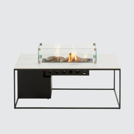 Nova Studio - Masa cu foc Cosidesign Line cu aspect marmura alba