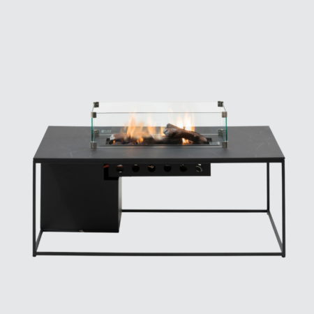 Nova Studio - Masa cu foc Cosidesign Line cu aspect marmura neagra