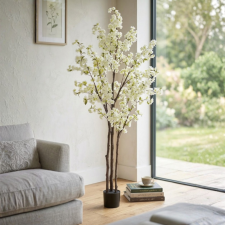 Nova Studio - Copac Artificial cu floare de cireș alb - 210 cm