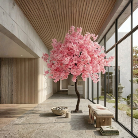 Nova Studio - Copac Artificial cu flori roz - 270 cm