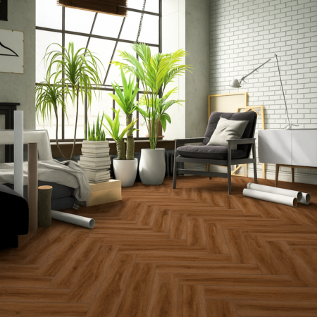 Nova Studio - Parchet SPC The Floor Herringbone 6 mm Portland OAK HB